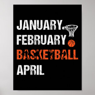 Januar Februar Bysketbyll April Fun Apparel Poster