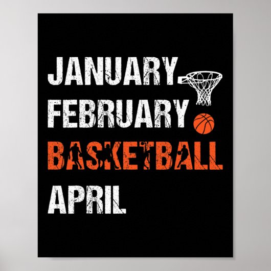 Januar Februar Bysketbyll April Fun Apparel Poster (Vorne)