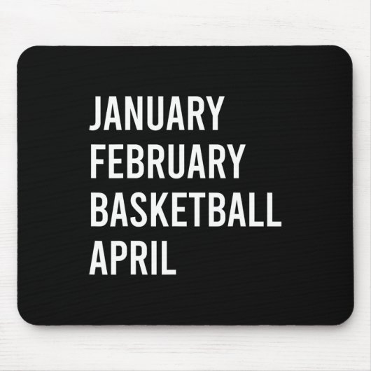 Januar Februar Bysketbyll April Fun Bysketbyll S Mousepad (Vorne)