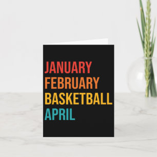 Januar Februar Bysketbyll April Fun Retro Appare Karte