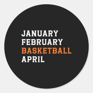 Januar Februar Bysketbyll April Retro Son Girls Runder Aufkleber