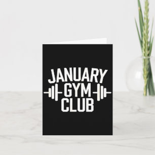 Januar Fitnessstudio-Workout-Illustration Karte