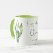 Januar Geburt Blume Geschenke White Snowdrop Blume Tasse (Vorderseite Links)