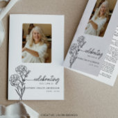 Januar Geburtmonat Blume Beerdigung Programm Flyer