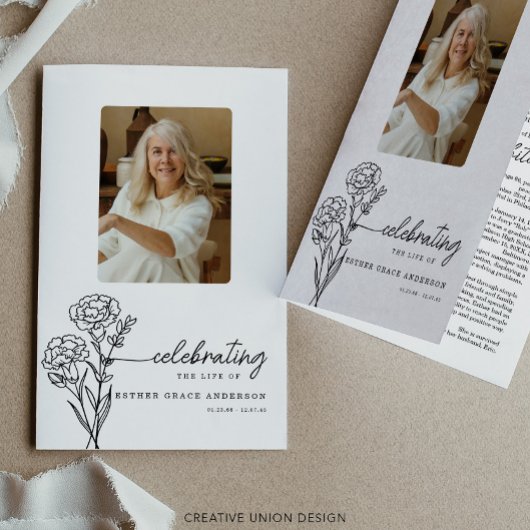 Januar Geburtmonat Blume Beerdigung Programm Flyer