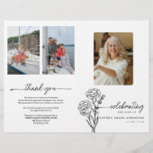 Januar Geburtmonat Blume Beerdigung Programm Flyer (Vorne)