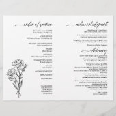 Januar Geburtmonat Blume Beerdigung Programm Flyer (Hinten)
