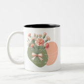 Januar Geburtskarnation und Romantik De Blume Zweifarbige Tasse (Links)