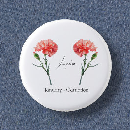 Januar Geburtsmonat Blume Carnation Button