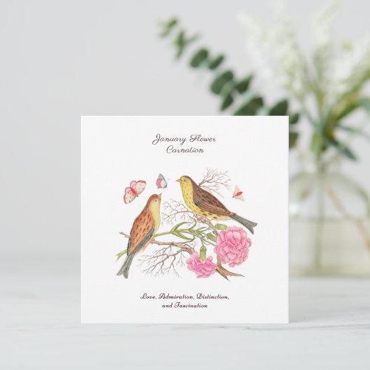 Januar Geburtsmonat Blume Geburtstagsgeschenk (Stehend Vorderseite)