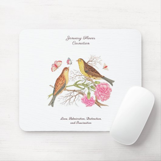 Januar Geburtsmonat Blume Geburtstagsgeschenk Mousepad (Mit Mouse)