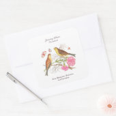 Januar Geburtsmonat Blume Geburtstagsgeschenk Quadratischer Aufkleber (Umschlag)