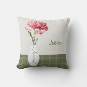 Januar Geburtsmonat Blume Individuelle Name Kissen