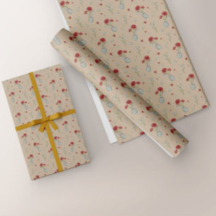 Januar Geburtsmonat Blume Narbenschnee Geschenkpapier
