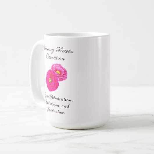 Januar Geburtsmonat Blume Wallfahrtskirche Madonna Kaffeetasse (Vorderseite Links)
