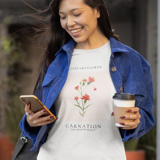 Januar-Geburtsmonatsblume T-Shirt