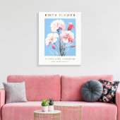 Januar Geburtsmonatsmarkt Blume Leinwanddruck (Insitu (Wohnzimmer))