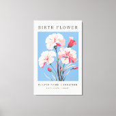 Januar Geburtsmonatsmarkt Blume Leinwanddruck (Vorderseite)