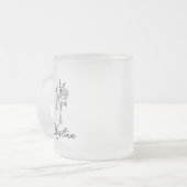 Januar Geburtsname Blume & elegante Skriptbezeichn Mattglastasse (Vorderseite Links)