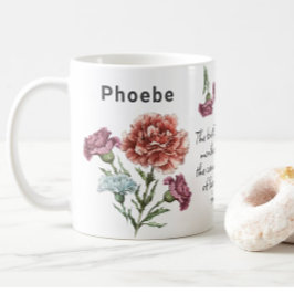 Januar Geburtsname Blume Kaffeetasse