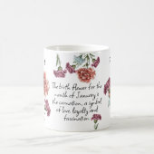 Januar Geburtsname Blume Kaffeetasse (Mittel)