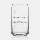 Januar Geburtsstunde Blume Nelke mit Individuelle Dosenglas (Rückseite)