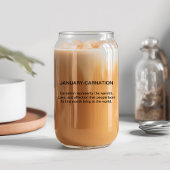 Januar Geburtsstunde Blume Nelke mit Individuelle  Dosenglas