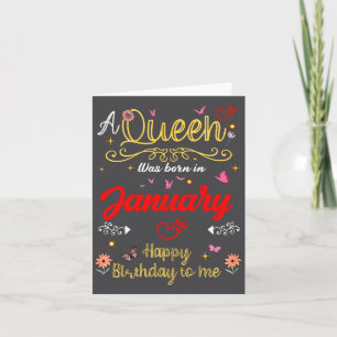 Januar Geburtstag Eine Königin wurde im Januar Mäd Karte