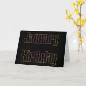 Januar-Geburtstag Karte (Gelbe Blume)