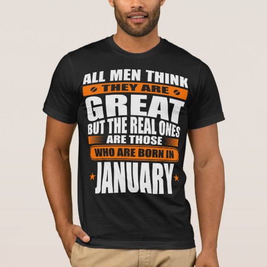 Januar-Geburtstag T-Shirt (Vorderseite)