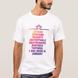 Januar Geburtstag Zitate 1. T-Shirt