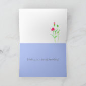 Januar Geburtstags Rosa Nelke Blume Karte (Innenseite)