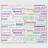 Januar Geschenkpapier (Flach)