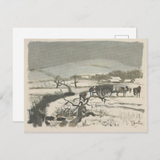 Januar January Postkarte (Vorne/Hinten)