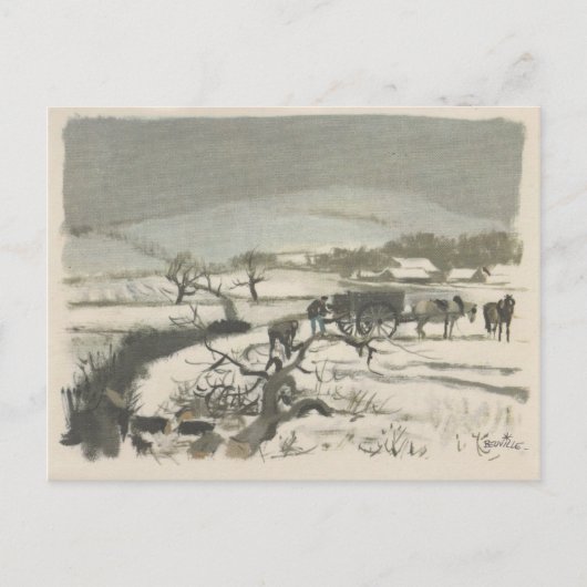 Januar January Postkarte (Vorderseite)