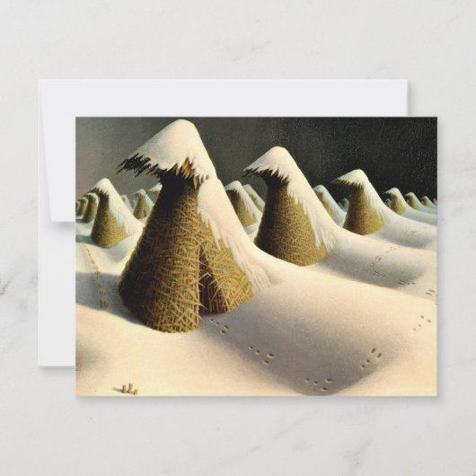 Januar, Kunst von Grant Wood Karte (Vorderseite)