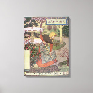 Januar Leinwanddruck