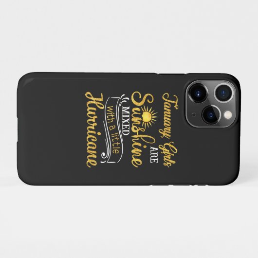 Januar Mädchen sind Sunshine Mixed Little Hurrican iPhone Hülle (Rückseite (Horizontal))