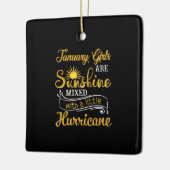 Januar Mädchen sind Sunshine Mixed Little Hurrican Keramikornament (Links)