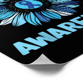 Januar mit blauer Schleife gegen Menschenhandel Poster (Ecke)
