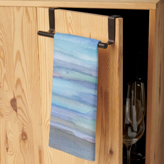 Januar Morgen Blue Abstrakt Kitchtuch Geschirrtuch (Drittel gefaltet)