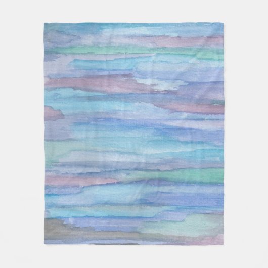 Januar Morning Blue Abstrakt Fleecedecke (Vorderseite)