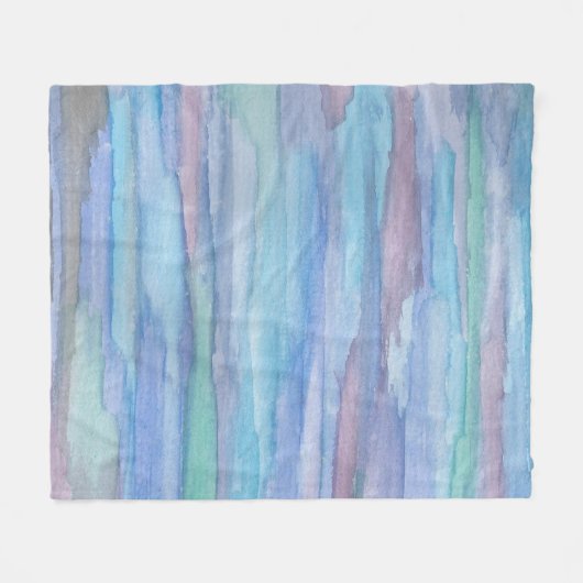 Januar Morning Blue Abstrakt Fleecedecke (Vorderseite (Horizontal))