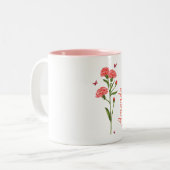 Januar Nation Geburtsmonat Blume Zweifarbige Tasse (Vorderseite Links)