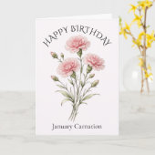 Januar-Nelke-Geburtstag Karte (Gelbe Blume)