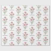 Januar Nelken Blumen Geschenkpapier (Flach)