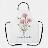 Januar-Nelken-Blumen  Schürze (Vorderseite)