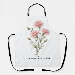 Januar-Nelken-Blumen  Schürze