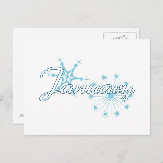 Januar Postkarte (Vorne/Hinten)