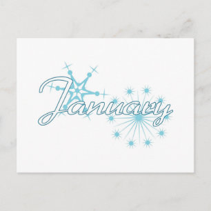 Januar Postkarte